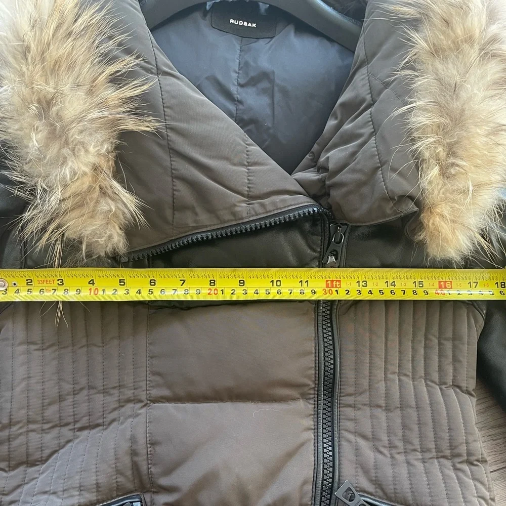 RUDSAK Silvia Leather Sleeved Down Parka - Picture 12 of 13